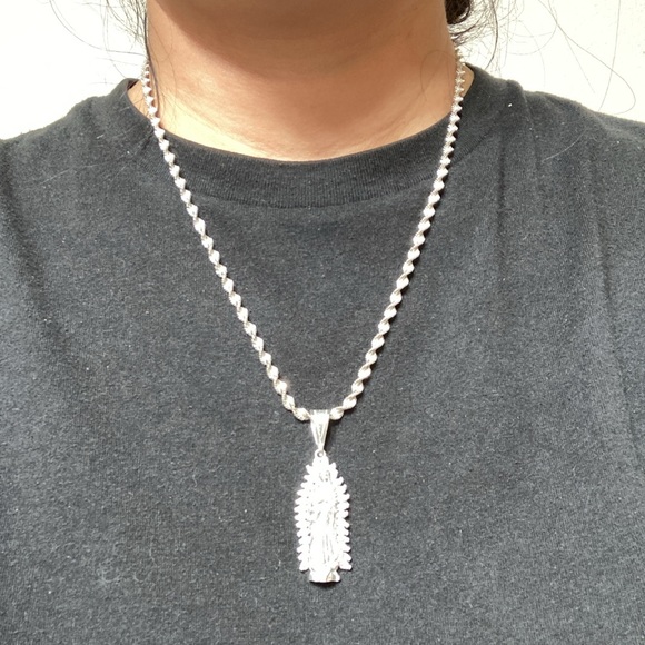 925 silver/zirconia Our Lady of Guadalupe pendant - Picture 7 of 7